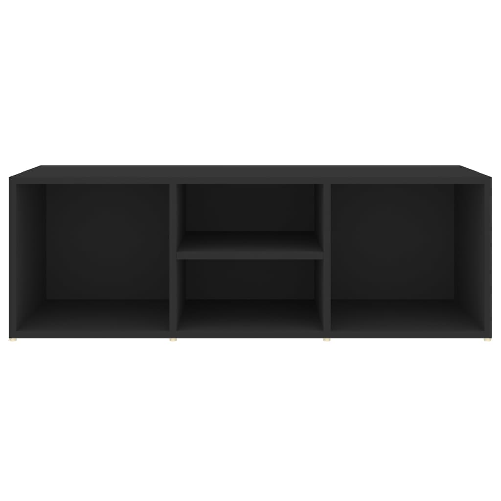 Shoe Storage Bench Black 102x35x35 cm Engineered Wood