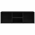 Shoe Storage Bench Black 102x35x35 cm Engineered Wood