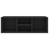 Shoe Storage Bench Black 102x35x35 cm Engineered Wood - Top-Down View