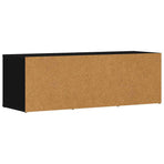 Shoe Storage Bench Black 102x35x35 cm Engineered Wood