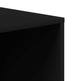 Shoe Storage Bench Black 102x35x35 cm Engineered Wood - Close-Up Angle