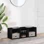 Shoe Storage Bench Black 102x35x35 cm Engineered Wood