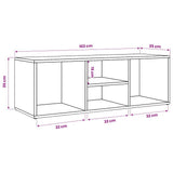 Shoe Storage Bench Grey 102x35x35 cm Engineered Wood