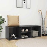 Shoe Storage Bench Grey 102x35x35 cm Engineered Wood