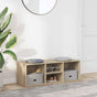 Shoe Storage Bench Sonoma Oak 102x35x35 cm Engineered Wood