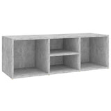 Shoe Storage Bench Concrete Grey 105x35x35 cm Engineered Wood - Front View