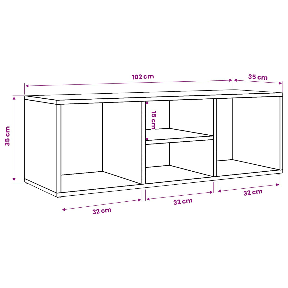 Shoe Storage Bench Concrete Grey 102x35x35 cm Engineered Wood