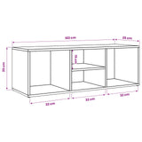 Shoe Storage Bench Concrete Grey 102x35x35 cm Engineered Wood - Extra Image