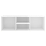 Shoe Storage Bench High Gloss White 105x35x35 cm Engineered Wood - Top-Down View