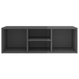 Shoe Storage Bench High Gloss Grey 105x35x35 cm Engineered Wood - Top-Down View