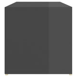 Shoe Storage Bench High Gloss Grey 105x35x35 cm Engineered Wood - 45-Degree Angle
