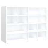 Side Cabinet White 97x32x72 cm Engineered Wood