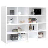 Side Cabinet White 97x32x72 cm Engineered Wood - Side View