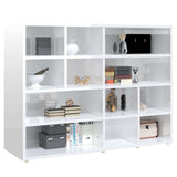 Side Cabinet High Gloss White 97x32x72 cm Engineered Wood