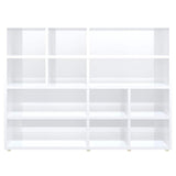 Side Cabinet High Gloss White 97x32x72 cm Engineered Wood - Top-Down View