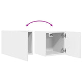Wall Mounted TV Cabinet White 30.5x30x30 cm - Close-Up Angle
