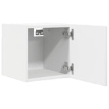 Wall Mounted TV Cabinet White 30.5x30x30 cm - Low Angle