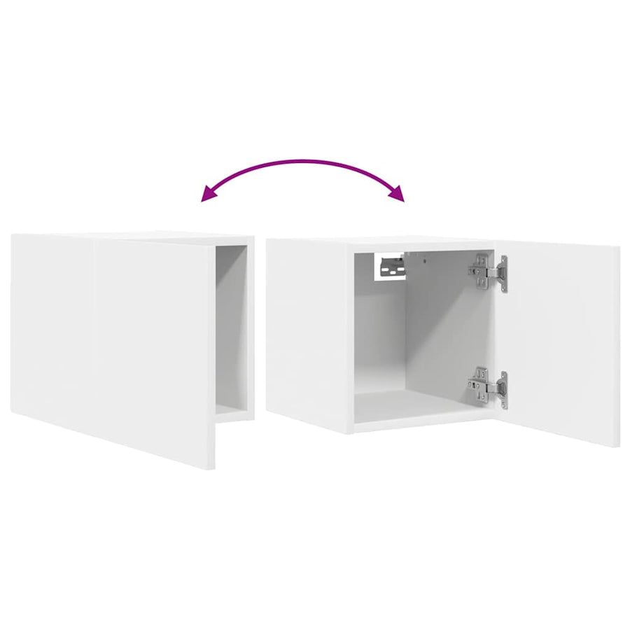 Wall Mounted TV Cabinets 2 pcs White 30.5x30x30 cm