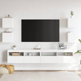 Wall Mounted TV Cabinets 4 pcs White 30.5x30x30 cm