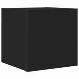 Wall Mounted TV Cabinet Black 30.5x30x30 cm - Front View