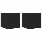 Wall Mounted TV Cabinets 2 pcs Black 30.5x30x30 cm
