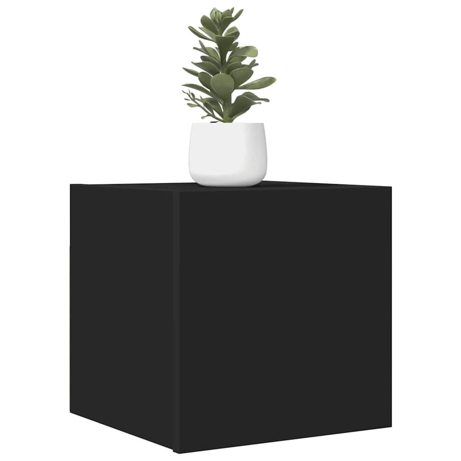 Wall Mounted TV Cabinets 2 pcs Black 30.5x30x30 cm