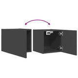 Wall Mounted TV Cabinets 2 pcs Grey 30.5x30x30 cm - Low Angle
