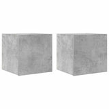 Wall Mounted TV Cabinets 2 pcs Concrete Grey 30.5x30x30 cm