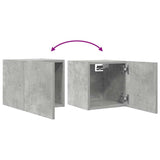 Wall Mounted TV Cabinets 2 pcs Concrete Grey 30.5x30x30 cm - Low Angle