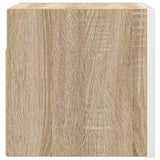 Wall Mounted TV Cabinet White and Sonoma Oak 30.5x30x30 cm - 45-Degree Angle
