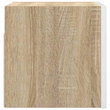 Wall Mounted TV Cabinets 4 pcs White and Sonoma Oak 30.5x30x30 cm