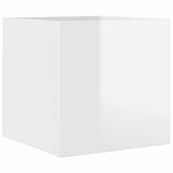 Wall Mounted TV Cabinet High Gloss White 30.5x30x30 cm - Front View