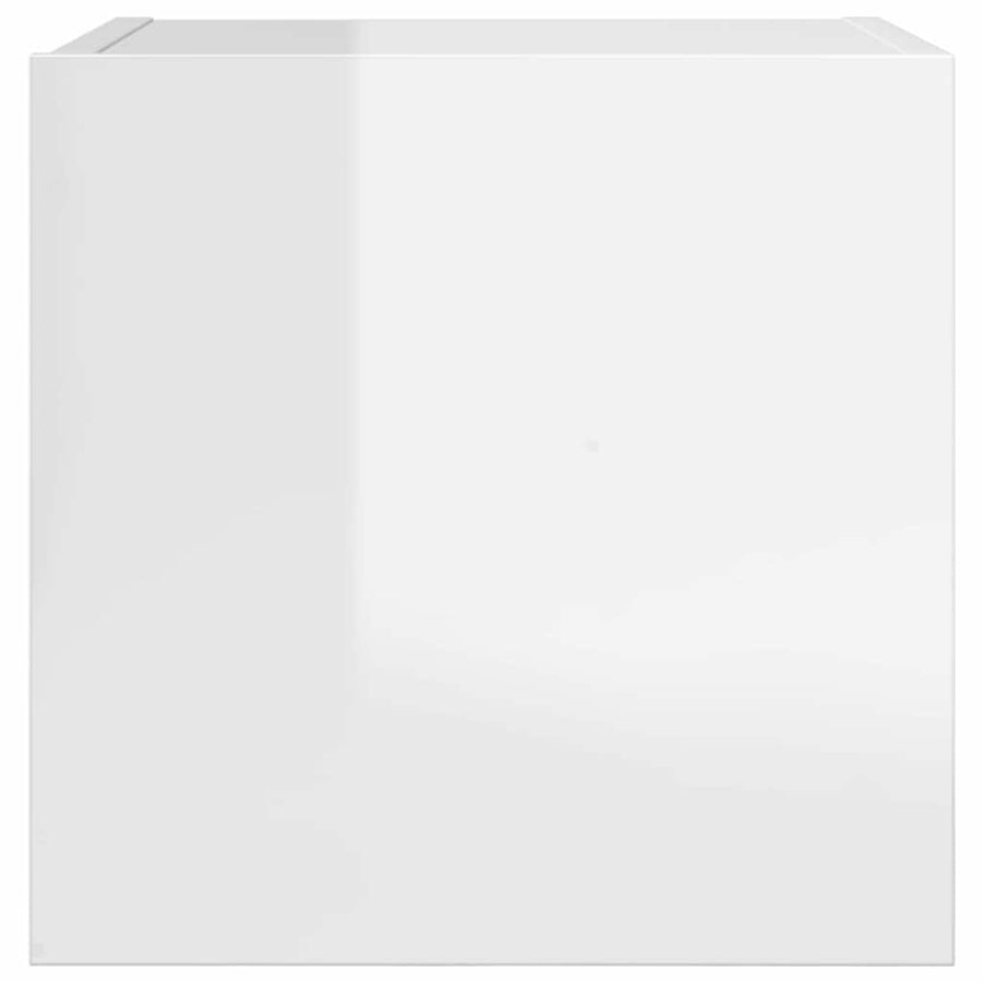 Wall Mounted TV Cabinet High Gloss White 30.5x30x30 cm