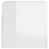 Wall Mounted TV Cabinet High Gloss White 30.5x30x30 cm