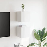 Wall Mounted TV Cabinets 2 pcs High Gloss White 30.5x30x30 cm