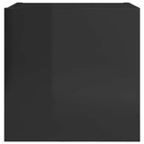 Wall Mounted TV Cabinet High Gloss Black 30.5x30x30 cm - Top-Down View