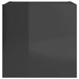 Wall Mounted TV Cabinet High Gloss Grey 30.5x30x30 cm - Top-Down View