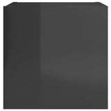 Wall Mounted TV Cabinets 2 pcs High Gloss Grey 30.5x30x30 cm - 45-Degree Angle