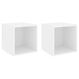 Wall Cabinets 2 pcs White 37x37x37 cm Engineered Wood