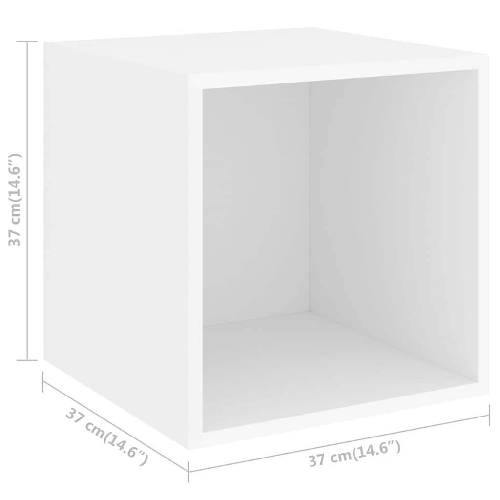 Wall Cabinets 2 pcs White 37x37x37 cm Engineered Wood