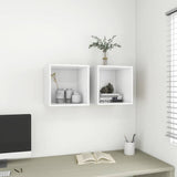 Wall Cabinets 2 pcs White 37x37x37 cm Engineered Wood