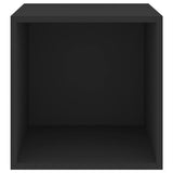 Wall Cabinets 2 pcs Black 37x37x37 cm Engineered Wood