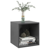 Wall Cabinet Grey 37x37x37 cm Engineered Wood - Side View