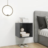 Wall Cabinet Grey 37x37x37 cm Engineered Wood - Top-Down View