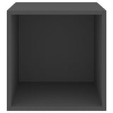 Wall Cabinets 2 pcs Grey 37x37x37 cm Engineered Wood - Close-Up Angle