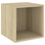 Wall Cabinets 2 pcs Sonoma Oak 37x37x37 cm Engineered Wood - Close-Up Angle