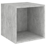 Wall Cabinets 2 pcs Concrete Grey 37x37x37 cm Engineered Wood - Close-Up Angle