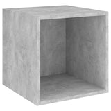 Wall Cabinets 4 pcs Concrete Grey 37x37x37 cm Engineered Wood - Close-Up Angle