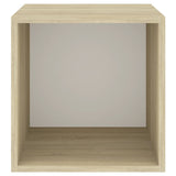 Wall Cabinets 2 pcs White and Sonoma Oak 37x37x37 cm Engineered Wood - Low Angle