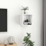 Wall Cabinet High Gloss White 37x37x37 cm Engineered Wood - 45-Degree Angle